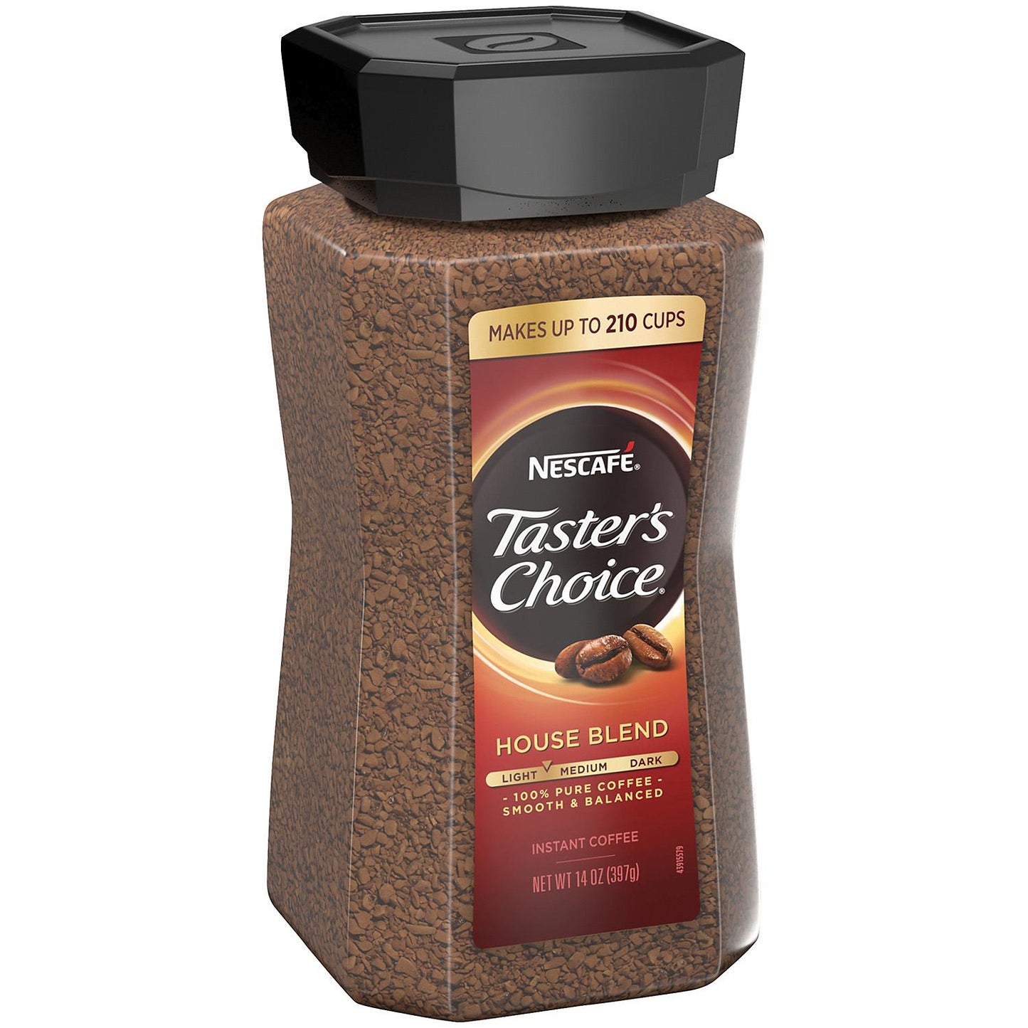 Nescafe Taster's Choice Instant Coffee House Blend - 14 oz/12 pk