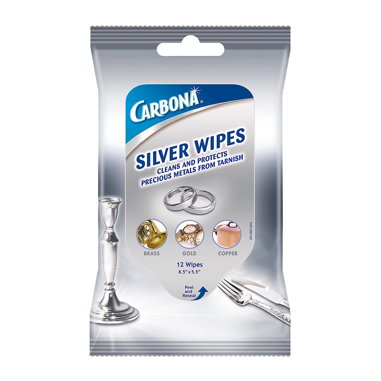 Carbona Silver Wipe Flat Pack-12ct/10pk