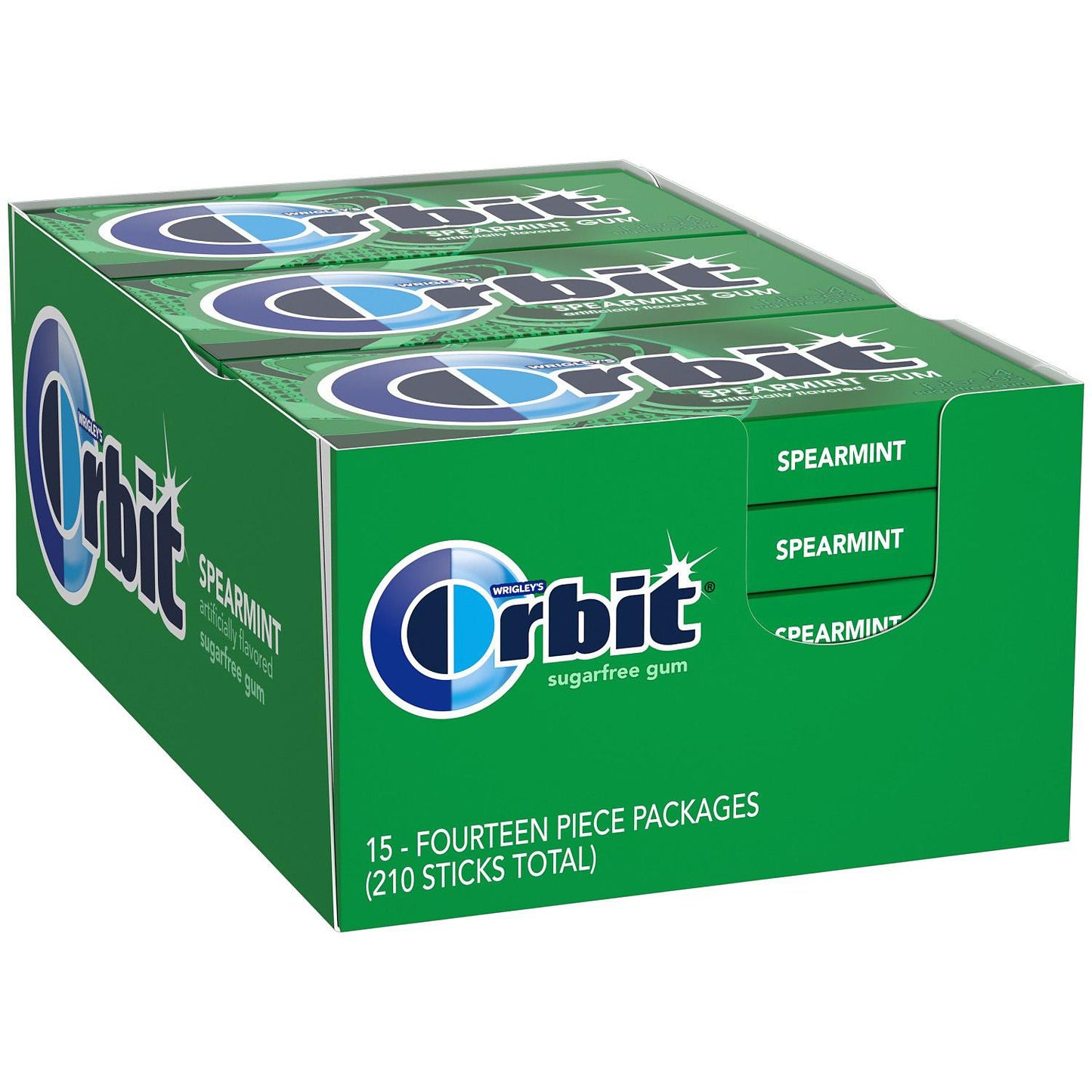Orbit Spearmint Sugar-Free Gum - 14ct/15pk