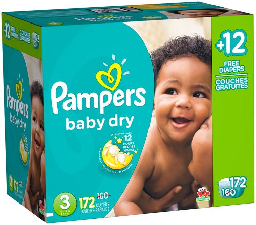 Pampers Baby-Dry ECON BONUS Size 3  - 172ct/1pk