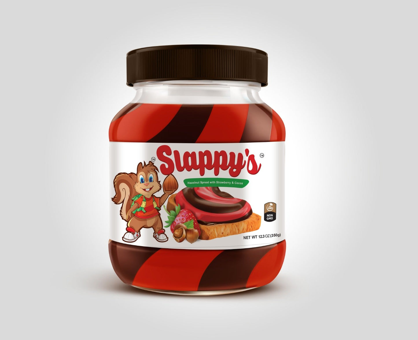 Slappy`s Hazelnut Spread with Strawberry and Cocoa - 12.3oz/12pk