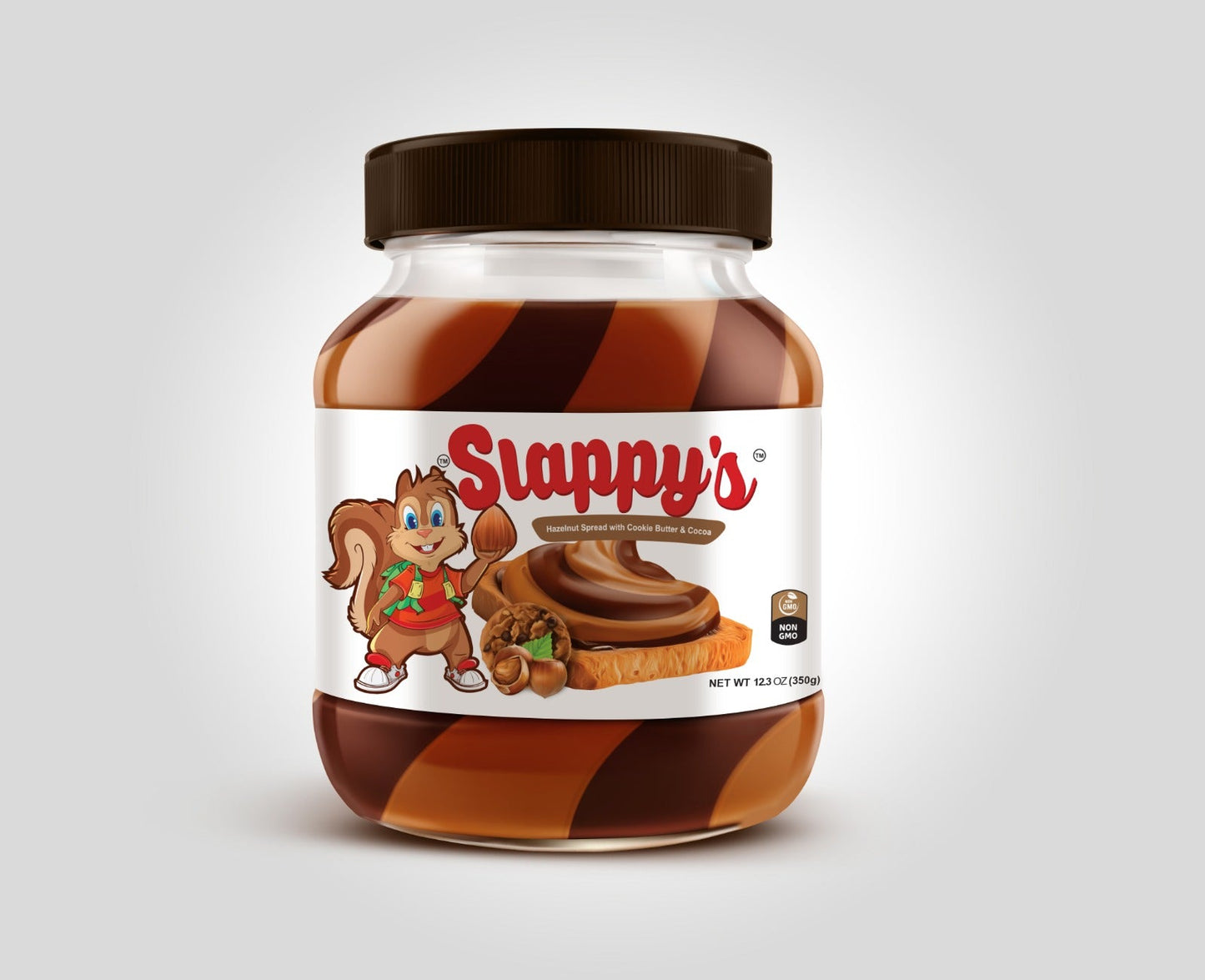 Slappy`s Hazelnut Spread with Cookie Butter and Cocoa - 12.3oz/12pk