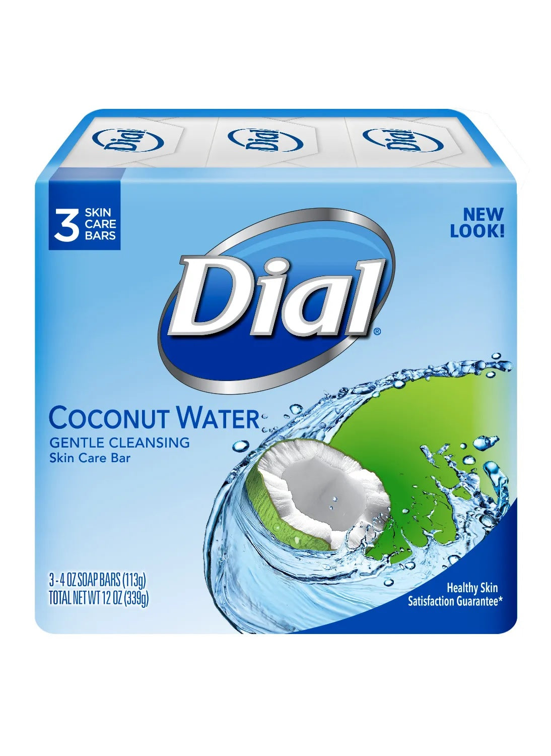 Dial Bar Soap Coconut Water 3-Bar - 4oz/18pk