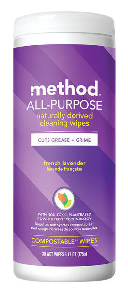 Method All Purpose Cleaner Wipes French Lavender - 30ct/6pk