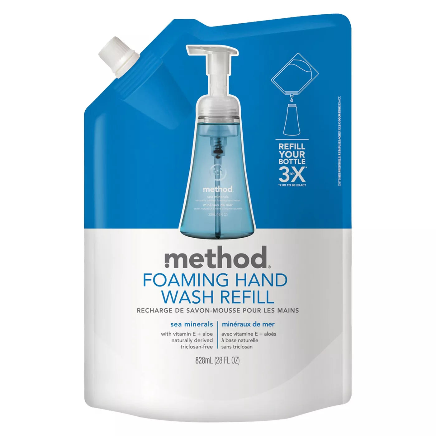 Method Foaming Hand Wash Refill Sea Minerals  - 28oz/6pk