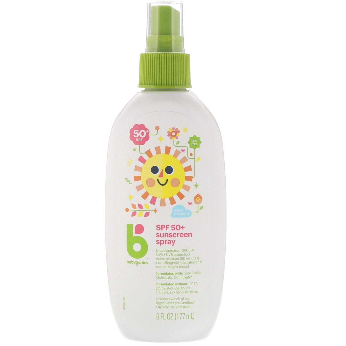 Babyganics Sunscreen Spray SPF 50 - 6oz/6pk
