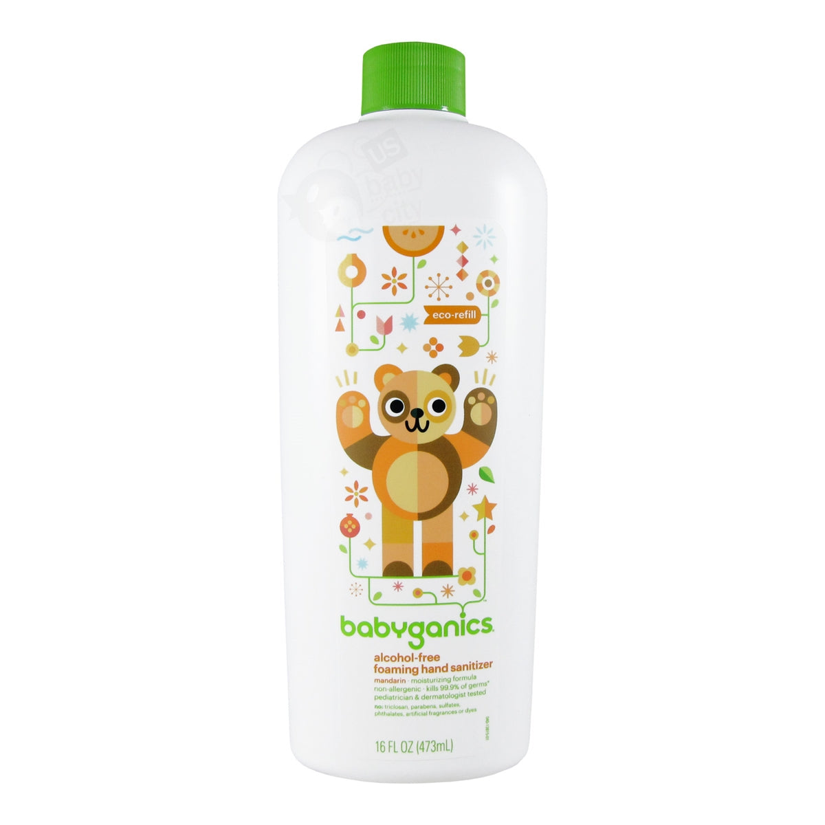 Babyganics Alcohol-Free Foaming Hand Sanitizer Refill Mandarin - 16fo/12pk
