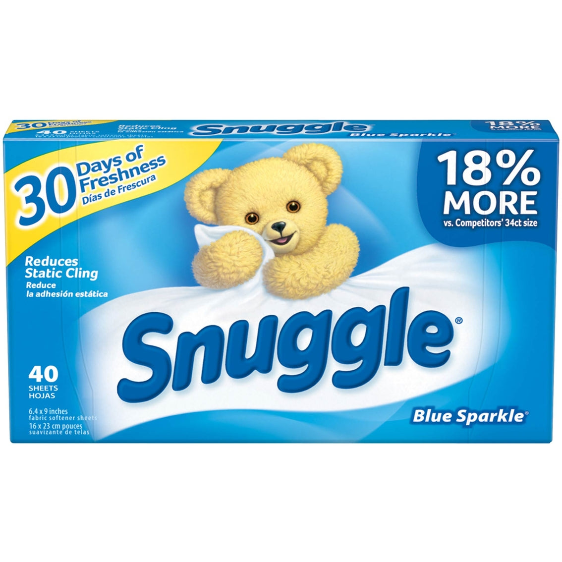 Snuggle Sheets Blue Sparkle - 40ct/12pk