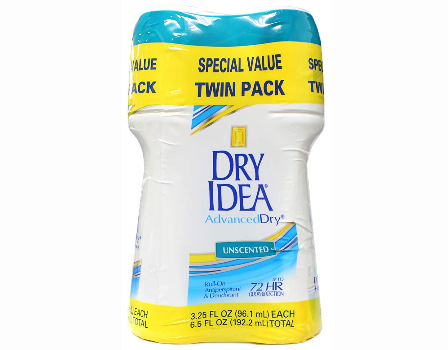 Dry Idea Roll-On Anti-Perspirant & Deodorant Unscented - 2x3.25oz/6pk