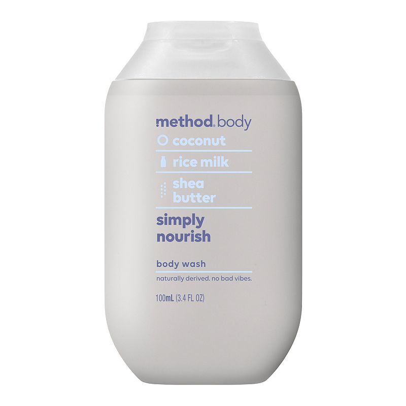 Method Body Wash Simply Nourish Travel Size w/IRC - 3.4oz/12pk