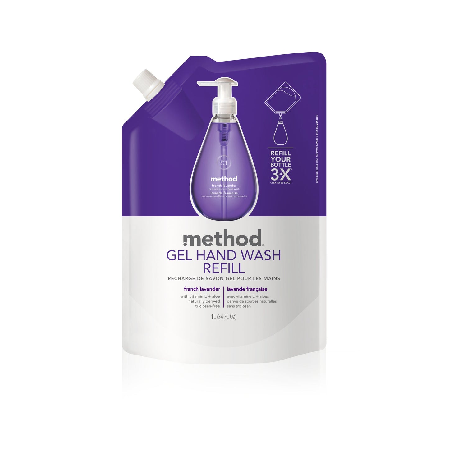 Method Gel Hand Wash Refill French Lavender - 34oz/4pk
