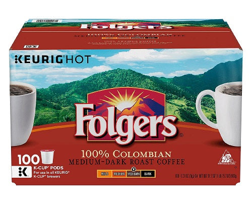 Folgers Gourmet Colombian K Cup Medium Roast - 100ct/1pk