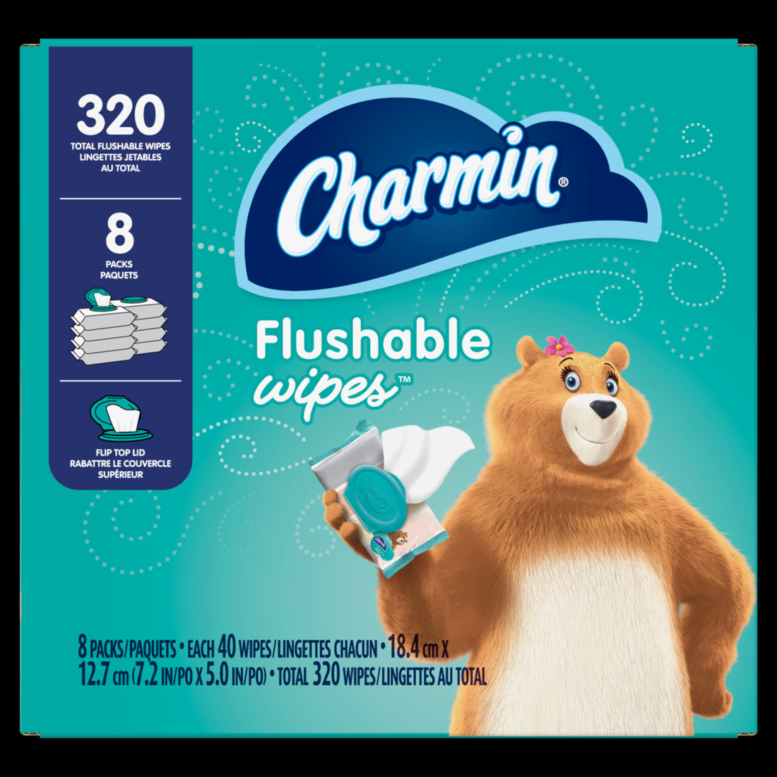 Charmin Flushable Wipes - 8x40ct/4pk<br>