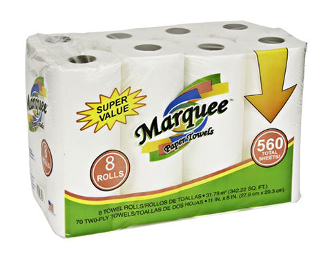 Marquee Paper Towels 2-ply 8 PACK - 70ct/8pk