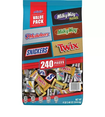 Snickers, Twix and More Bulk Halloween Candy Variety - 240ct/1pk