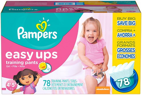 Pampers GIRLS EASY UPS 4T-5T size 6 - 78ct/1pk