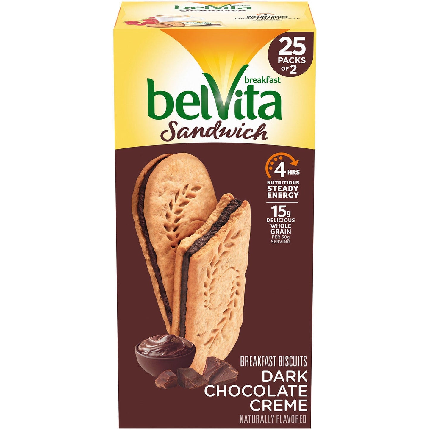 Nabisco Belvita Dark Chocolate Creme Breakfast Biscuits - 2ct/25pk