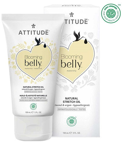 Attitude Blooming Belly Stretch Oil Almond & Argan - 150ml/5oz/6pk