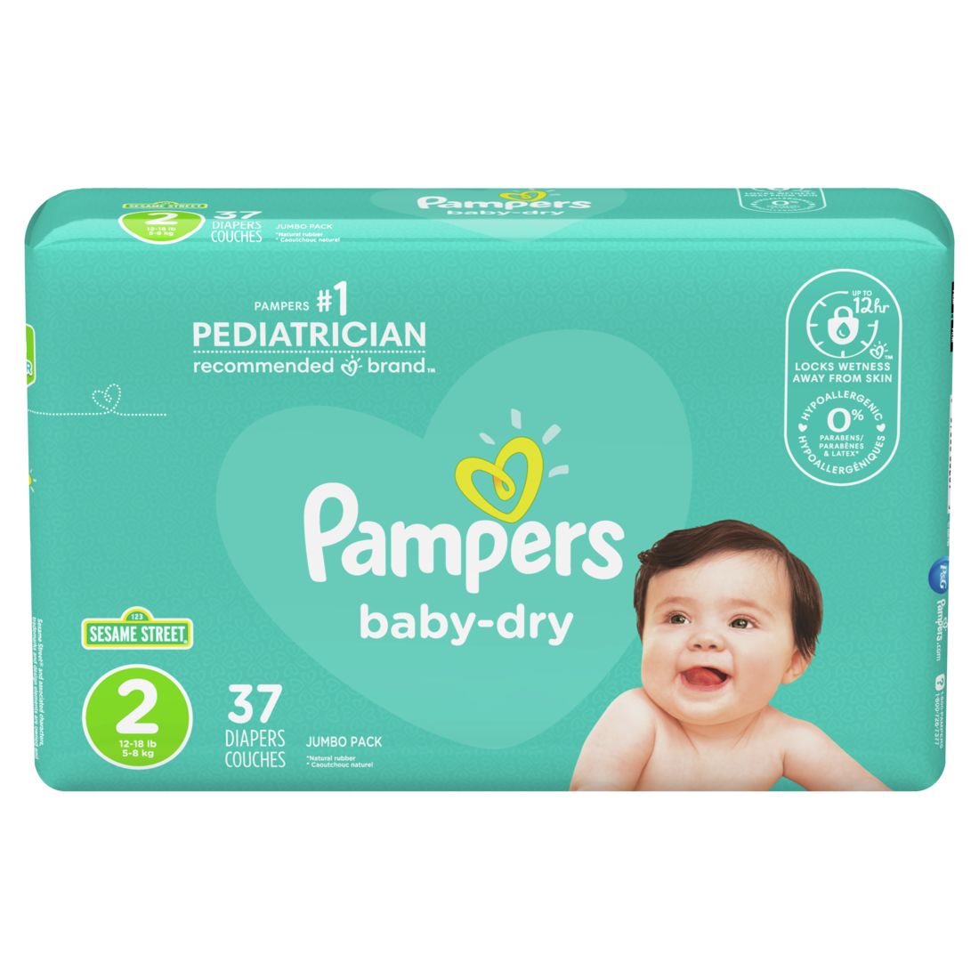 Pampers Baby Dry Diapers Size 1 - 44ct/2pk