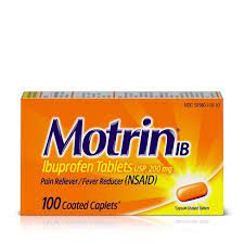 Motrin IB Pain Reliever / Fever Reducer Coated Caplets - 100ct/48pk