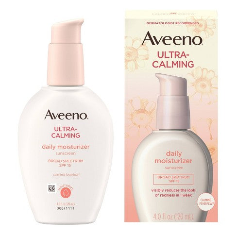 Aveeno Ultra-Calming Daily Moisturizer Sunscreen - SPF 15 - 4oz/3pk