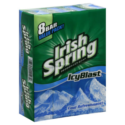 Irish Spring Icy Blast Bath - 8bar/9pk