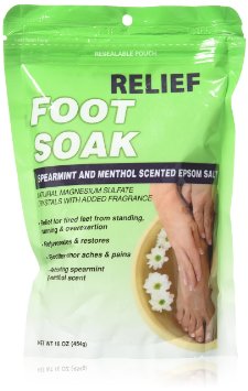 EPSOM SALT Relief MD Foot Soak Spearmint & Menthol - 16oz/12pk