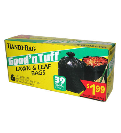 GOOD'N TUFF-BAGS Flap Lawn&Leaf 39gal - 6ct/12pk