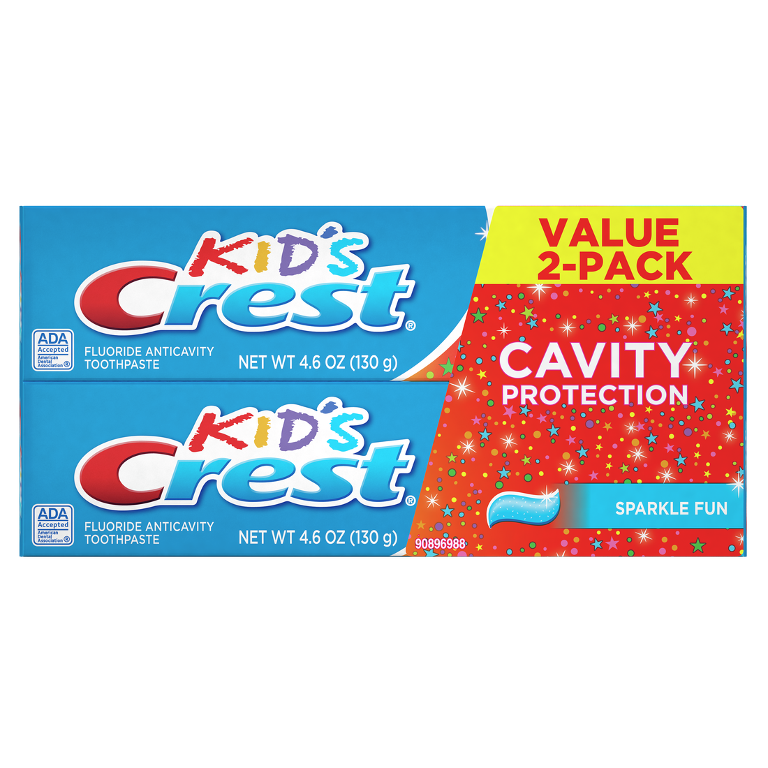 Crest Kid's Cavity Protection TP (children and toddlers 2+), Sparkle Fun Flavor Twin Pack - 4.6oz/12pk