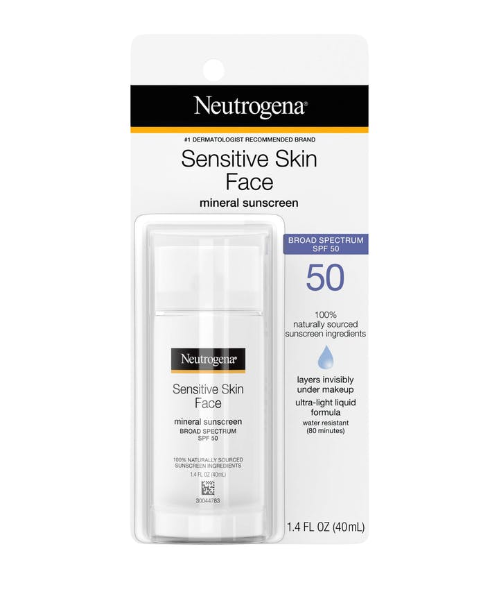 Neutrogena Sensitive Skin Liquid Face Spf50 - 1.4oz/12pk