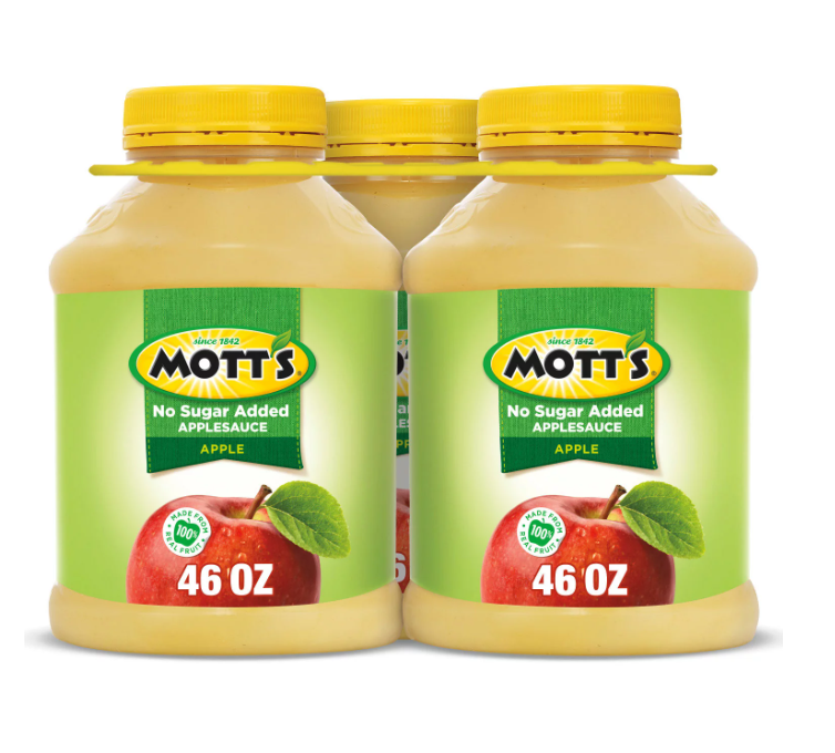 Mott's No Sugar Added Applesauce Jars - 46oz/3pk