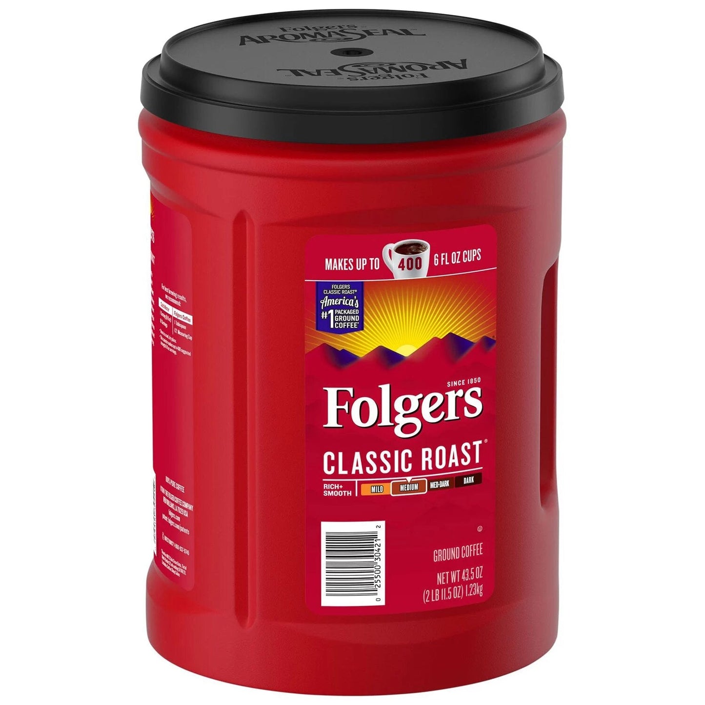 Folgers Classic Roast Ground Coffee - 43.5oz/1pk