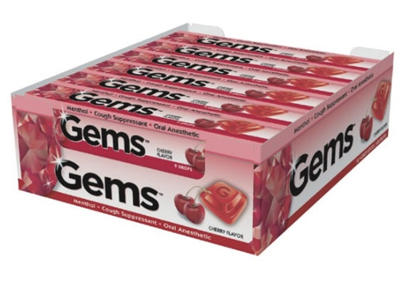 Gems Cherry Cough Drops - 12ct/36pk