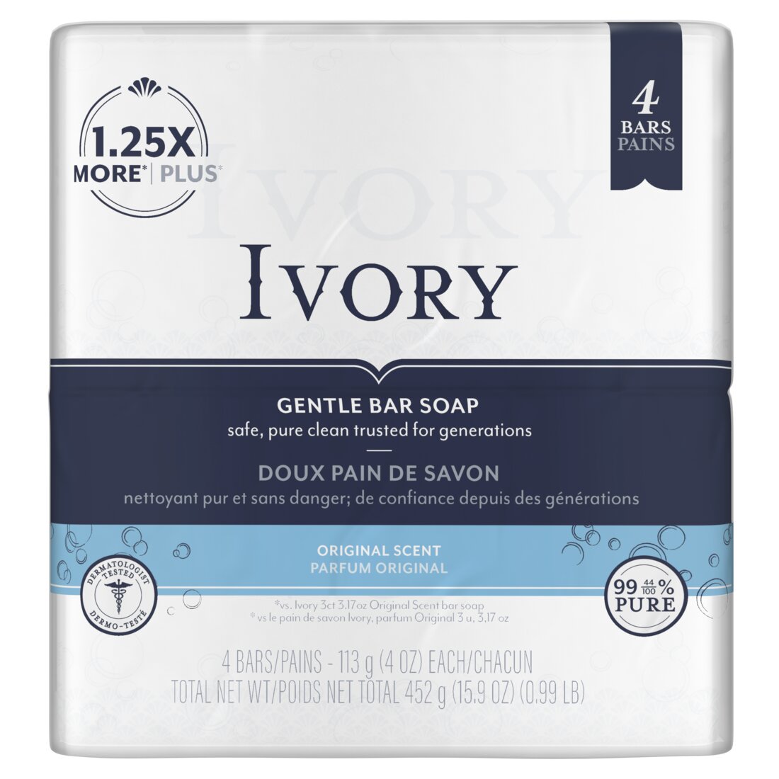 Ivory Gentle Bar Soap Original Scent - 4oz/4bar/18pk