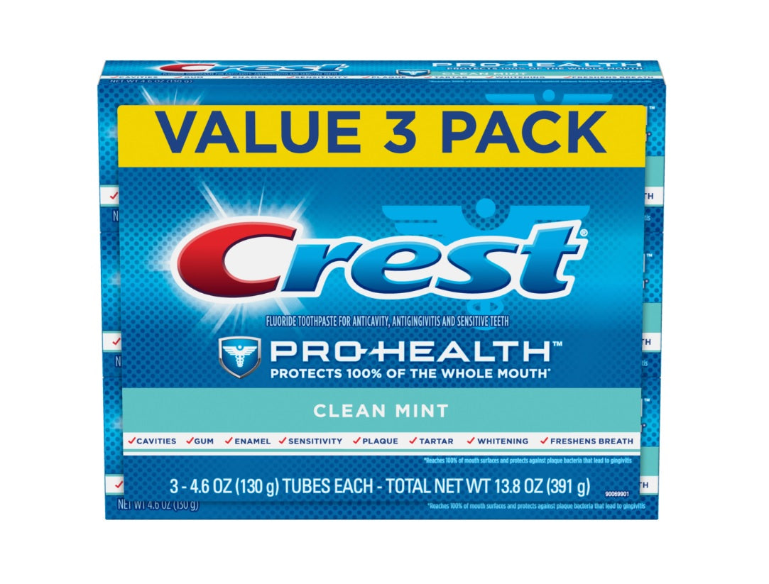 Crest Pro-Health Clean Mint Toothpaste - 3x4.6oz/4pk