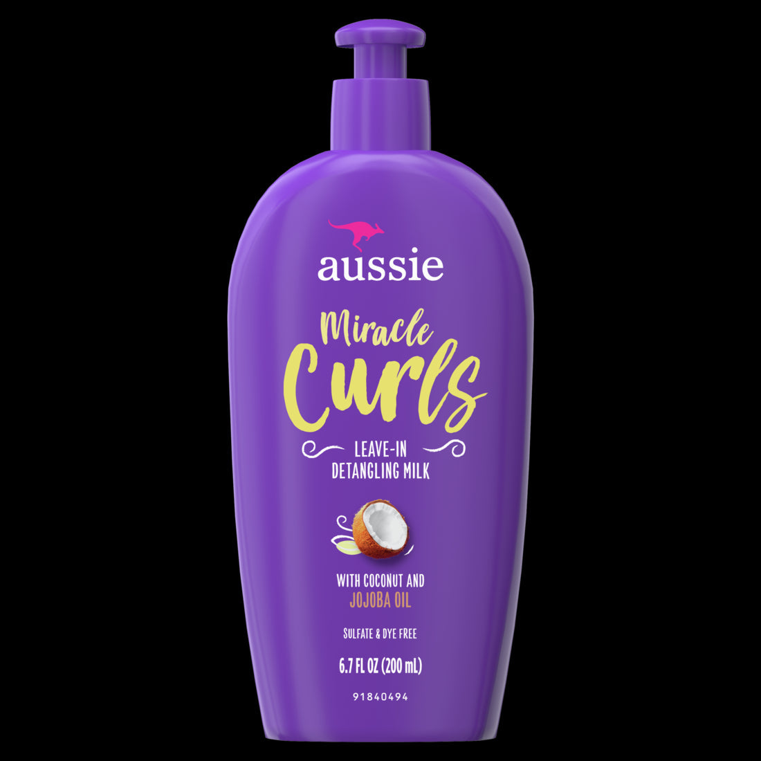 Aussie Miracle Curls with Coconut Oil Paraben Free Detangling Milk Treatment - 6.7oz/12pk