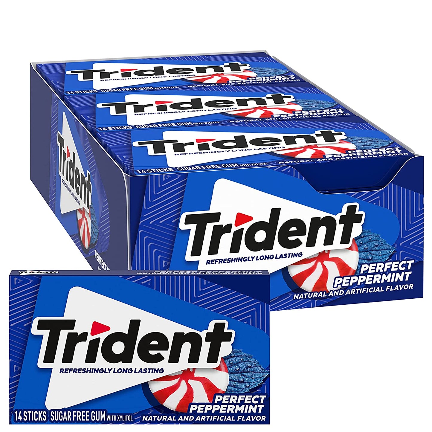 Trident Perfect Peppermint Sugar-Free 14 count - 12box/12pk
