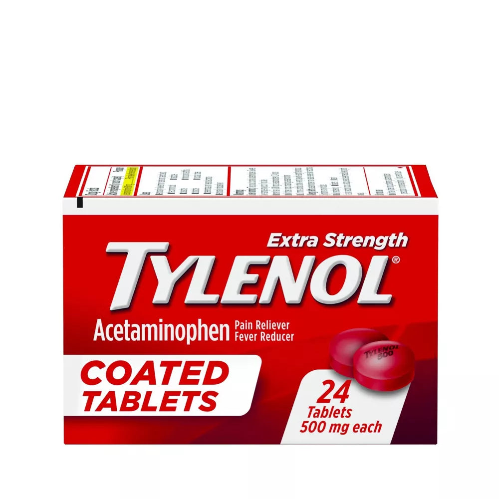 TYLENOL Extra Strength Pain Reliever & Fever Reducer Coated Tablets - 24ct/48pk